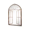 MirrorOutlet Metal Arched Decorative Window Effect Garden Mirror - 92x61cm -Garden Furniture Store 13950552 1244987139558202