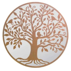 MirrorOutlet Stag Deer Round Garden Mirror - 100cm -Garden Furniture Store 13950585 4514987138931583