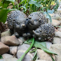 Bronze Look Hedgehog Family Garden Ornament -Garden Furniture Store 13965951 1215014597096407