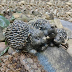 Bronze Look Hedgehog Family Garden Ornament -Garden Furniture Store 13965951 6055014597051638
