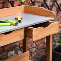 Garden Potting Bench With Two Drawers & Shelf -Garden Furniture Store 13967031 4255014369303266