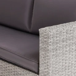 Alexandria Rattan Effect Garden Corner Sofa Set - Ash Grey -Garden Furniture Store 13971225 1225022704599182
