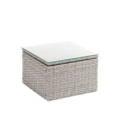 Alexandria Rattan Effect Garden Corner Sofa Set - Ash Grey -Garden Furniture Store 13971225 7715022704506515