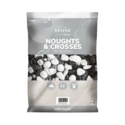 Stylish Stone Noughts & Crosses Decorative Pebbles Midi Bag -Garden Furniture Store 13996137 1375013106844448