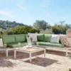 Spirit Metal Garden Corner Sofa Set - Green -Garden Furniture Store 13996531 1085055071377767