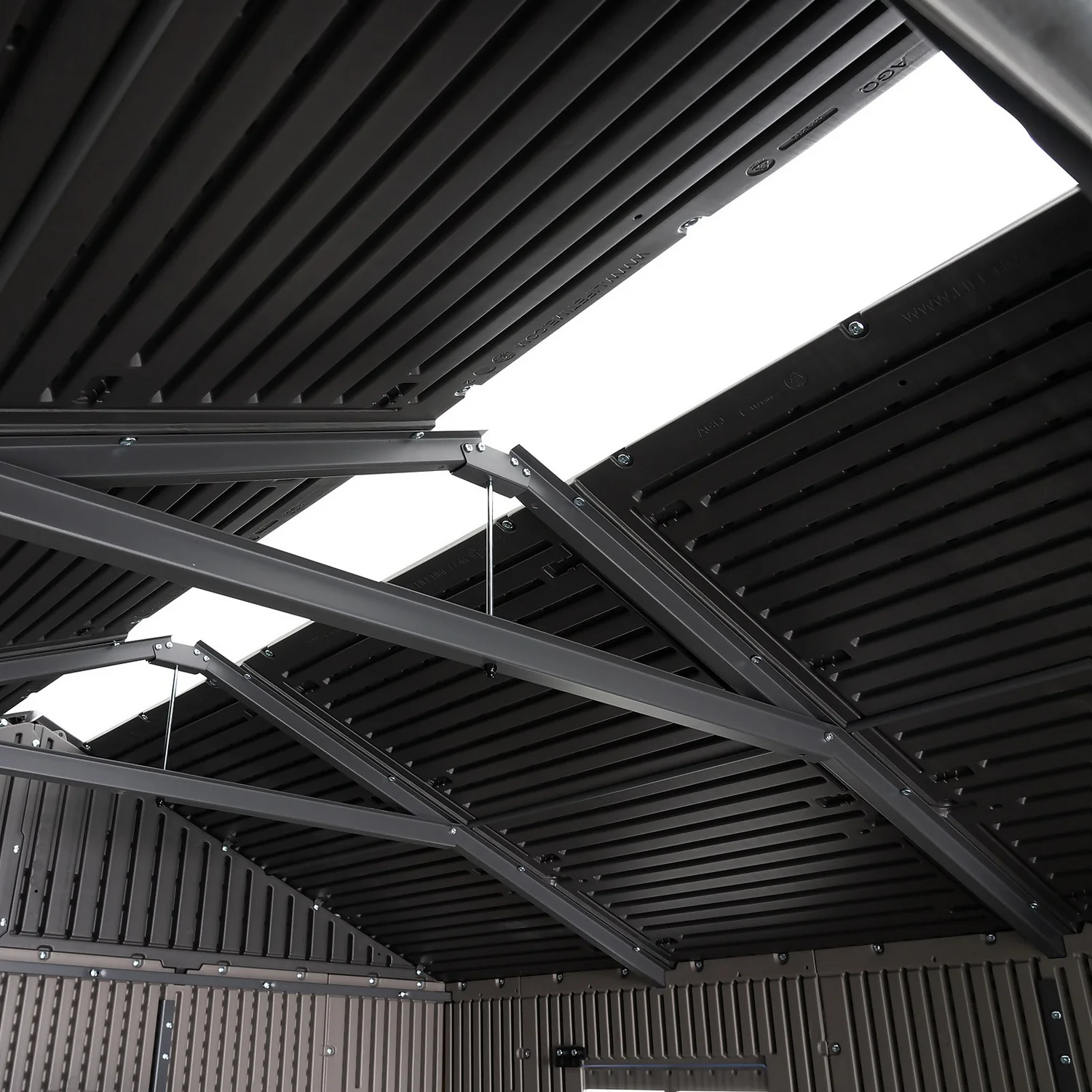 Lifetime 7x7ft Outdoor Storage Shed - Rough-Cut Grey 9 Lifetime 7x7ft Outdoor Storage Shed - Rough-Cut Grey - Image 7