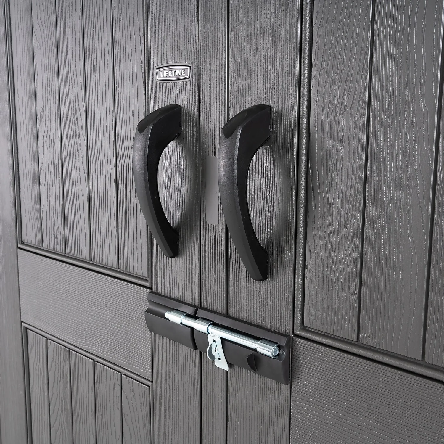 Lifetime 7x7ft Outdoor Storage Shed - Rough-Cut Grey 12 Lifetime 7x7ft Outdoor Storage Shed - Rough-Cut Grey - Image 10