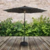 Parasol With Solar Lights 2.7m - Dark Grey 2 Parasol With Solar Lights 2.7m - Dark Grey -Garden Furniture Store 13998274 1945005795344072