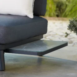 Heba Grey Metal Garden Corner Sofa Set -Garden Furniture Store 14005702 1595022704432172