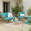 Omari Metal Garden Sofa Set - Teal & Gold 1 Omari Metal Garden Sofa Set - Teal & Gold -Garden Furniture Store 14005703 7215022637976469