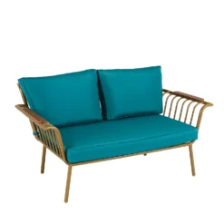 Omari Metal Garden Sofa Set - Teal & Gold -Garden Furniture Store 14005703 7915022638148225