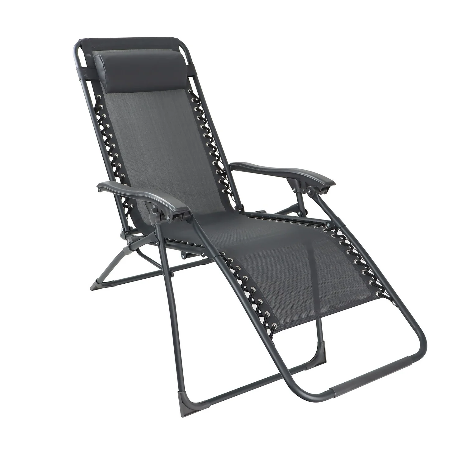 Grey Reclining Sun Lounger 5 Grey Reclining Sun Lounger - Image 3