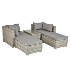 Cairo Grey Rattan Effect Garden Sofa Set -Garden Furniture Store 14005786 1105022103051854