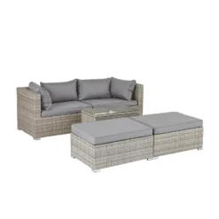 Cairo Grey Rattan Effect Garden Sofa Set -Garden Furniture Store 14005786 2075022102996918