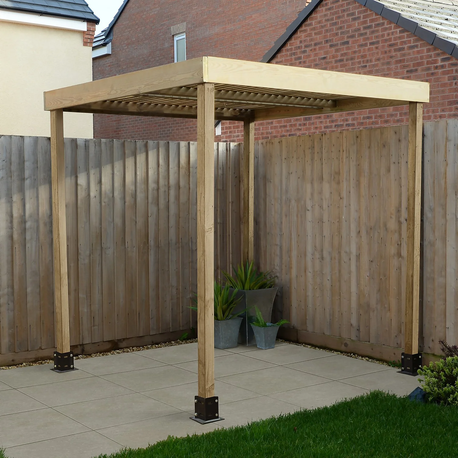 Forest Garden Modular Pergola No Sides 3 Forest Garden Modular Pergola No Sides