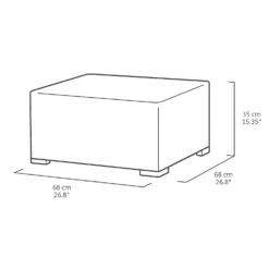 Keter California 5 Seater Double Sofa Outdoor Garden Furniture Lounge Set - Graphite With Grey Cushions -Garden Furniture Store 14539597 1145041801866288